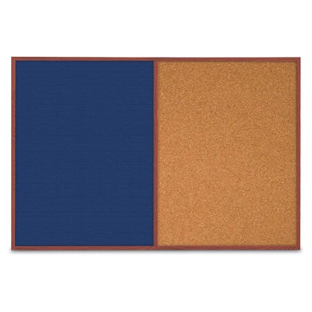 United Visual Products Slim Style Indoor Enclosed Corkboard, 42 UVRDS42SBH-WHITE-CORK